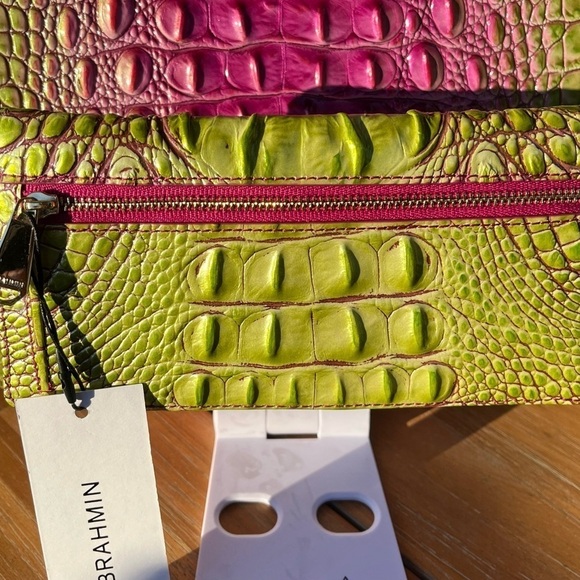 Brahmin Bekka Limeade Melbourne Shoulder Bag + Adelle Wallet Set NWT - Picture 4 of 8
